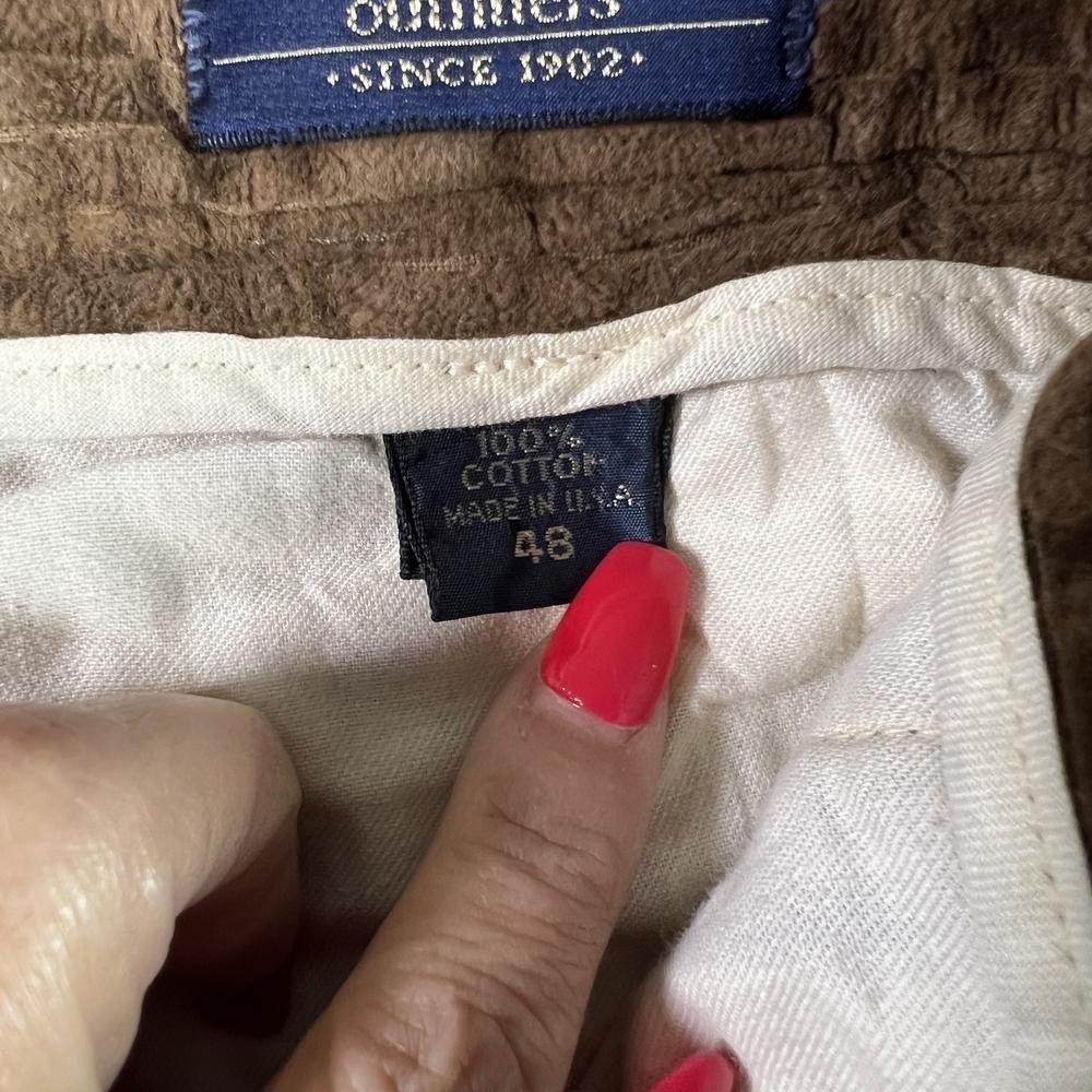 Vintage Willis & Geiger Chino Pant Men's 48x30 Brown Cotton Corduroy Straight - Picture 8 of 16